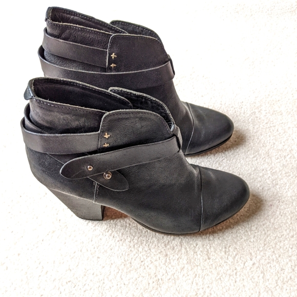 Rag & Bone black leather harrow boots size 8 - Picture 1 of 11